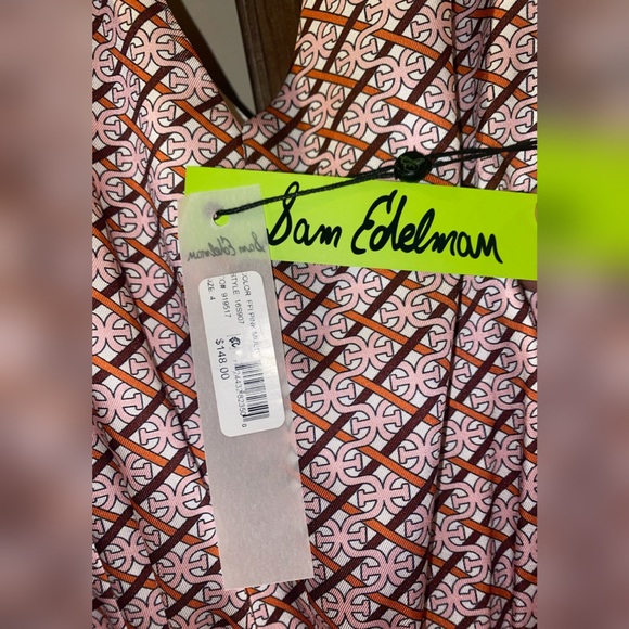 Chain Print Belted Midi Dress SIZE 4 - Picture 5 of 11